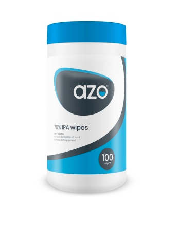 Azo 70% IPA Wipes